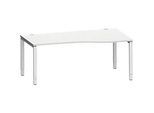 Schäfer Shop Genius Freiformschreibtisch MODENA FLEX, Ansatz rechts, B 1800 mm, lichtgrau