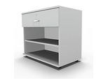 Schäfer Shop Select Sideboard, mit Schublade, abschliessbar, Spanplatte, B 800 x T 420 x H 663 mm, lichtgrau