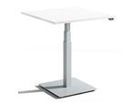 Schäfer Shop Select Monosäulen-Beistelltisch Start Off, elektrisch höhenverstellbar, B 800 x T 800 mm, weiss