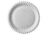 Pappteller Papstar, Einweg, rund, Ø 230 mm, mit Traktorrand, kompostierbar, 100 % Frischfaserkarton, weiss, 100 Stück