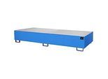 Regalwanne Typ RW/GR 3300-3, mit Gitterrost, grau RAL7005