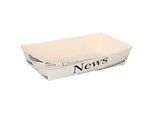 Pommesbox Papstar Newsprint, extragross, L 170 x B 105 x H 38 mm, fettdicht, FSC®-Frischfaserkarton, grau-schwarz, 50 Stück