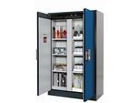 Sicherheitsschrank Typ 90 asecos Q-CLASSIC-90, Flügeltüren, Front Enzianblau, B 1193 x T 615 x H 1953 mm