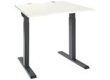 Schäfer Shop Select Schreibtisch ERGO-T 2.0, Quadrat, T-Fuss, B 800 x T 800 x H 675-895 mm, weiss/anthrazit