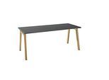 Schäfer Shop Select Schreibtisch Start Off Wood, Rechteck, A-Fuss, B 1800 x T 800 x H 735 mm, graphit/Holzoptik