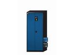 Chemikalienschrank asecos CS-CLASSIC, Flügeltüren, Front Enzianblau, B 810 x T 520 x H 1950 mm