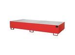 Regalwanne Typ RW/GR 3300-3, mit Gitterrost, rot RAL3000
