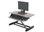 Sitz-/Steh-Schreibtischaufsatz ergotron® WorkFit-Z Mini, höhenverstellbar, bis 11,4 kg, Arbeitsfläche & Tastaturablage, integriertes Kabelmanagement