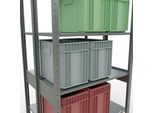 SCHULTE Lagertechnik - Stecks.Doppelgrundregal Typ 150 - 2500x1000x2x400 mm verz.2x6 Böden