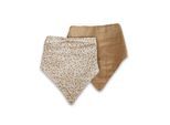 Nuuroo Villads muslin bib 2-pack - Mix leaf / Iced coffee