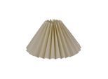 Alpe Design Plissierter Lampenschirm aus cremefarbenem Leinen 23 cm