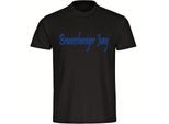 multifanshop Herren T-Shirt - Braunschweig - Braunschweiger Jung - Druck blau - Männer