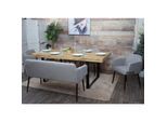 Esszimmer-Set MCW-L13, 4er-Set Stuhl+Sitzbank Esszimmergruppe Sitzgruppe Esszimmergarnitur, Stoff/Textil ~ grau