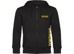 multifanshop Kapuzen Sweatshirt Jacke - Dortmund - Brust & Seite - Druck gelb - Jacke