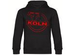 multifanshop Kapuzen Sweatshirt - Köln - Meine Fankurve - Druck rot - Hoodie