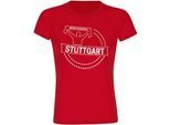 multifanshop Damen T-Shirt - Stuttgart - Meine Fankurve - Druck weiß - Frauen