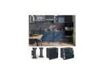 Vicco Schubladenunterschrank Fame-Line Anthrazit Dunkelblau Hochglanz 80 cm ohne Arbeitsplatte