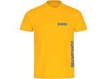 multifanshop Herren T-Shirt - Braunschweig - Brust & Seite - Druck blau - Männer