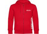 multifanshop Kapuzen Sweatshirt Jacke - Kaiserslautern - Brust & Seite - Druck weiß - Jacke