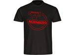 multifanshop Herren T-Shirt - Nürnberg - Meine Fankurve - Druck rot - Männer