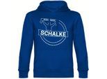 multifanshop Kapuzen Sweatshirt - Schalke - Meine Fankurve - Druck weiß - Hoodie
