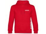 multifanshop Kapuzen Sweatshirt - Augsburg - Brust & Seite - Druck weiß - Hoodie