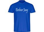 multifanshop Herren T-Shirt - Berlin blau - Berliner Jung - Druck weiß - Männer