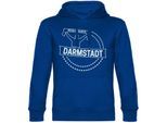 multifanshop Kapuzen Sweatshirt - Darmstadt - Meine Fankurve - Druck weiß - Hoodie