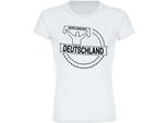 multifanshop Damen T-Shirt - Deutschland - Meine Fankurve - Druck schwarz - Frauen