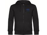 multifanshop Kapuzen Sweatshirt Jacke - Braunschweig - Herzschlag - Druck blau - Jacke