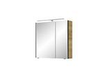 Pelipal Serie 7045 Spiegelschrank SEEA02473L167AU LED-Plus-Aufsatzleuchte, zweitürig, chrom, 70 cm