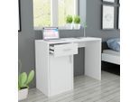 vidaXL Schreibtisch mit Schublade und Schrank Weiß 100x40x73 cm