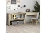vidaXL Eckschreibtisch Sonoma-Eiche 200x50x76 cm Holzwerkstoff