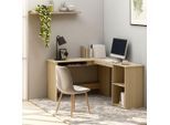 vidaXL Eckschreibtisch L-Form Sonoma-Eiche 120x140x75 cm Holzwerkstoff
