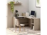 vidaXL Eckschreibtisch in L-Form Betongrau 120x140x75 cm Holzwerkstoff