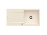 Villeroy & Boch Siluet Einbauspüle 333602FU mit Ablaufgarnitur und Exzenterbetätigung, Ivory