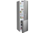 BOSCH Kühl-/Gefrierkombination, B (A-G), silber (gebürsteter stahl anti fingerprint), B:60,0cm H:203,0cm T:66,5cm, Kühlschränke