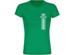multifanshop Damen T-Shirt - Deutschland - Streifen - Druck weiß - Frauen