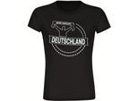 multifanshop Damen T-Shirt - Deutschland - Meine Fankurve - Druck weiß - Frauen