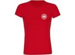multifanshop Damen T-Shirt - Deutschland - Adler Retro - Druck weiß - Frauen