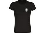 multifanshop Damen T-Shirt - Deutschland - Adler Retro - Druck weiß - Frauen