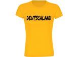 multifanshop Damen T-Shirt - Deutschland - Textmarker - Druck schwarz - Frauen