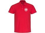 multifanshop Poloshirt - Deutschland - Adler Retro - Druck weiß - Polo