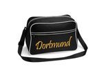 multifanshop Retrotasche - Dortmund - Schriftzug - Druck gelb - Tasche