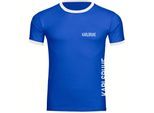 multifanshop Kontrast T-Shirt - Karlsruhe - Brust & Seite - Druck weiß - Männer