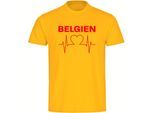 multifanshop Kinder T-Shirt - Belgien - Herzschlag - Druck rot - Kind