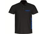 multifanshop Poloshirt - Schalke - Brust & Seite - Druck blau - Polo