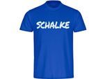 multifanshop Kinder T-Shirt - Schalke - Textmarker - Druck weiß - Kind