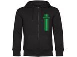 multifanshop Kapuzen Sweatshirt Jacke - Mönchengladbach - Streifen - Druck grün - Sweat