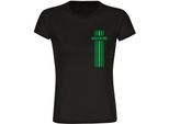 multifanshop Damen T-Shirt - Wolfsburg - Streifen - Druck grün - Frauen
